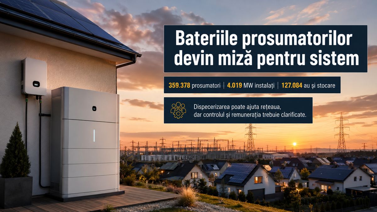 Bateriile prosumatorilor și dispecerizarea: cine controlează flexibilitatea celor peste 127.000 de sisteme de stocare — NRG-IA