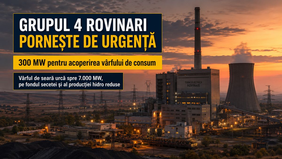 Grupul 4 Rovinari pornește pentru vârful de consum — NRG-IA