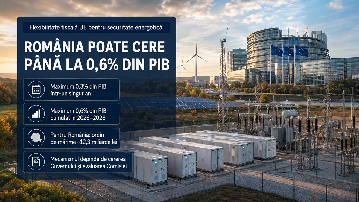 România poate cere flexibilitate fiscală de până la 0,6% din PIB pentru securitate energetică — NRG-IA
