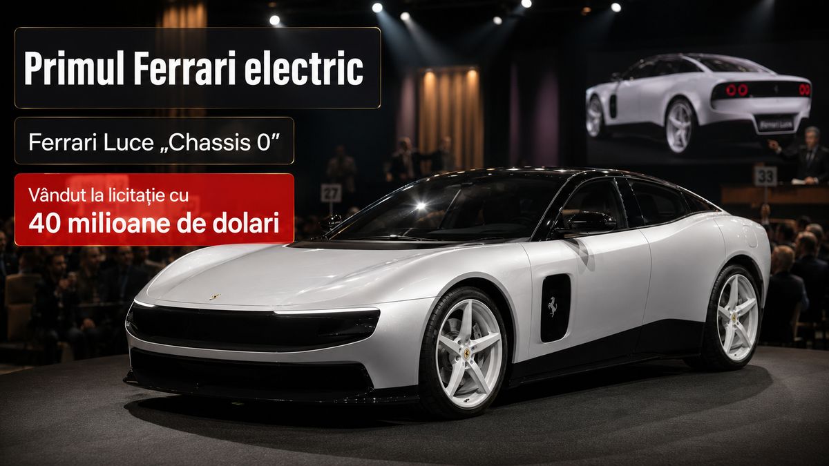 Primul Ferrari electric vândut cu 40 milioane dolari — NRG-IA