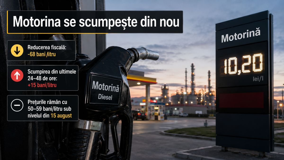 Motorina se scumpește după reducerea accizei: 15 bani din ieftinirea de 68 bani au revenit în preț — NRG-IA