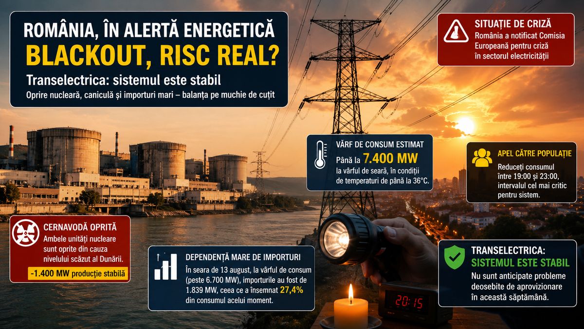 Risc de blackout în România: ce spune Transelectrica după oprirea completă a Cernavodă — NRG-IA