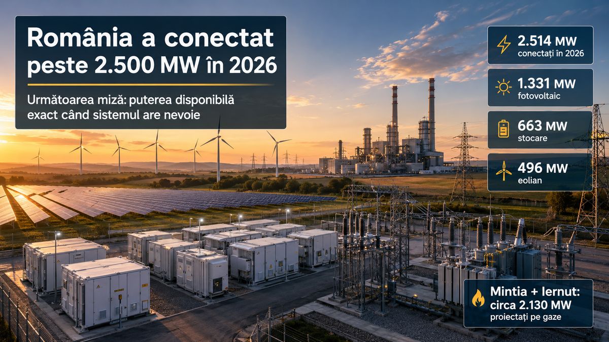 Transelectrica: peste 2.500 MW noi în 2026. Mintia, Iernut și bateriile schimbă sistemul energetic — NRG-IA