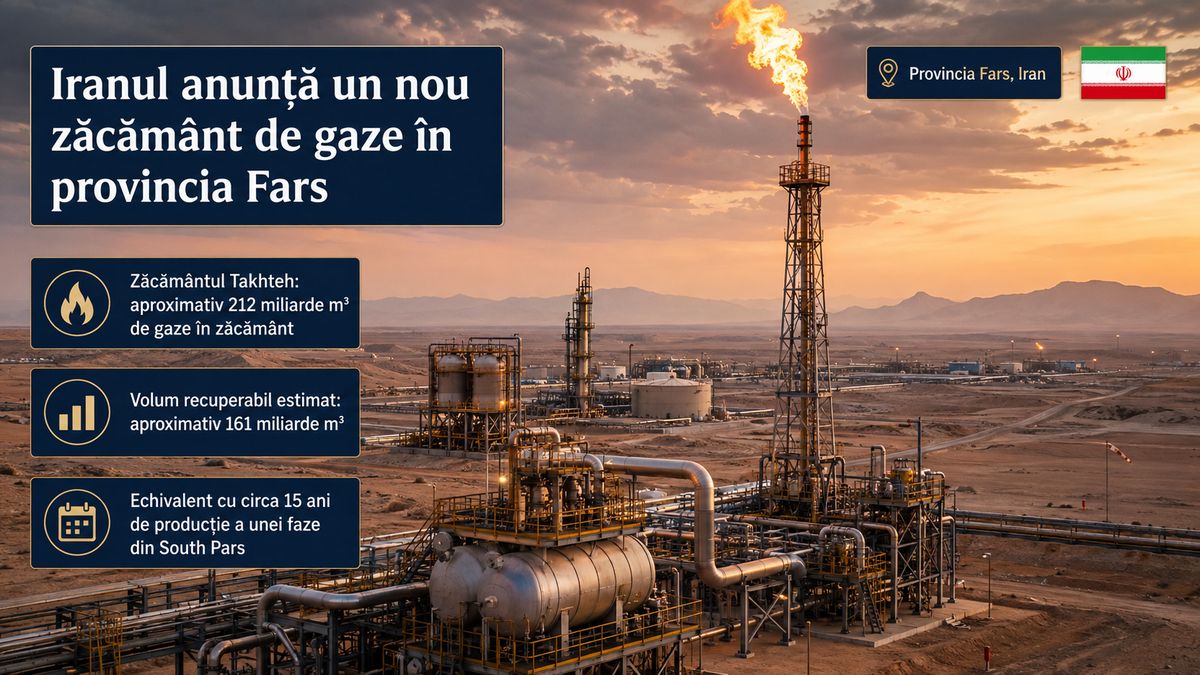 Iranul descoperă zăcământul Takhteh: 161 miliarde m³ de gaze recuperabile în Fars — NRG-IA