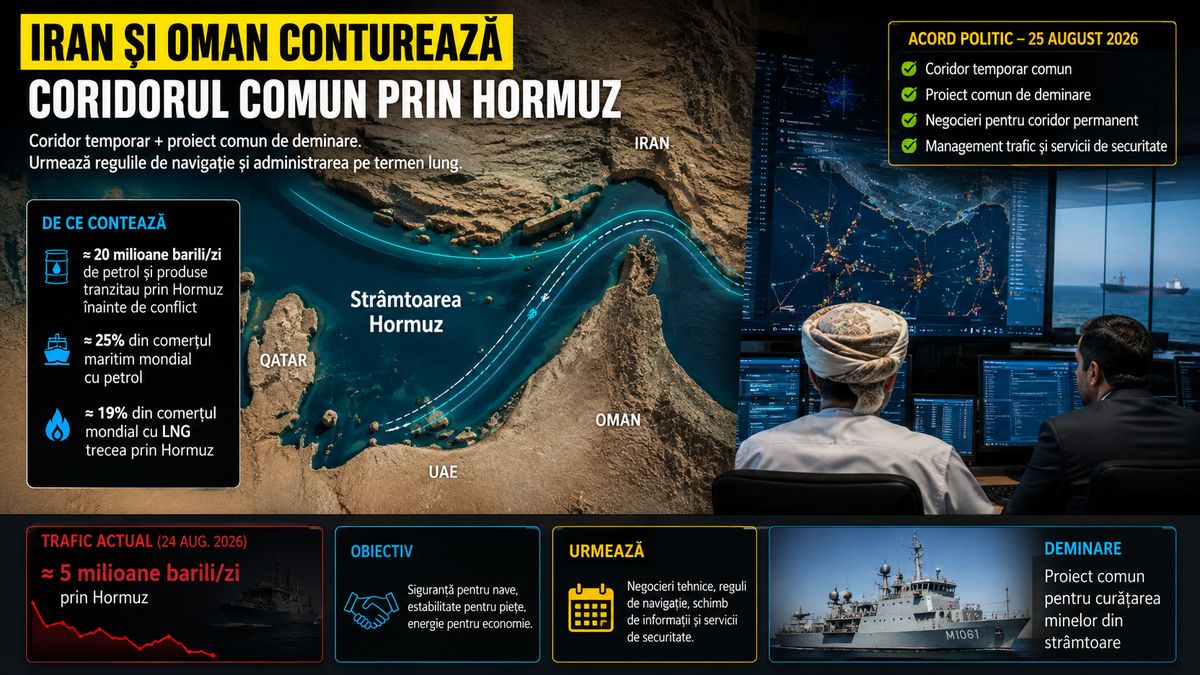 Iran și Oman convin un coridor temporar comun prin Strâmtoarea Hormuz și un proiect de deminare — NRG-IA