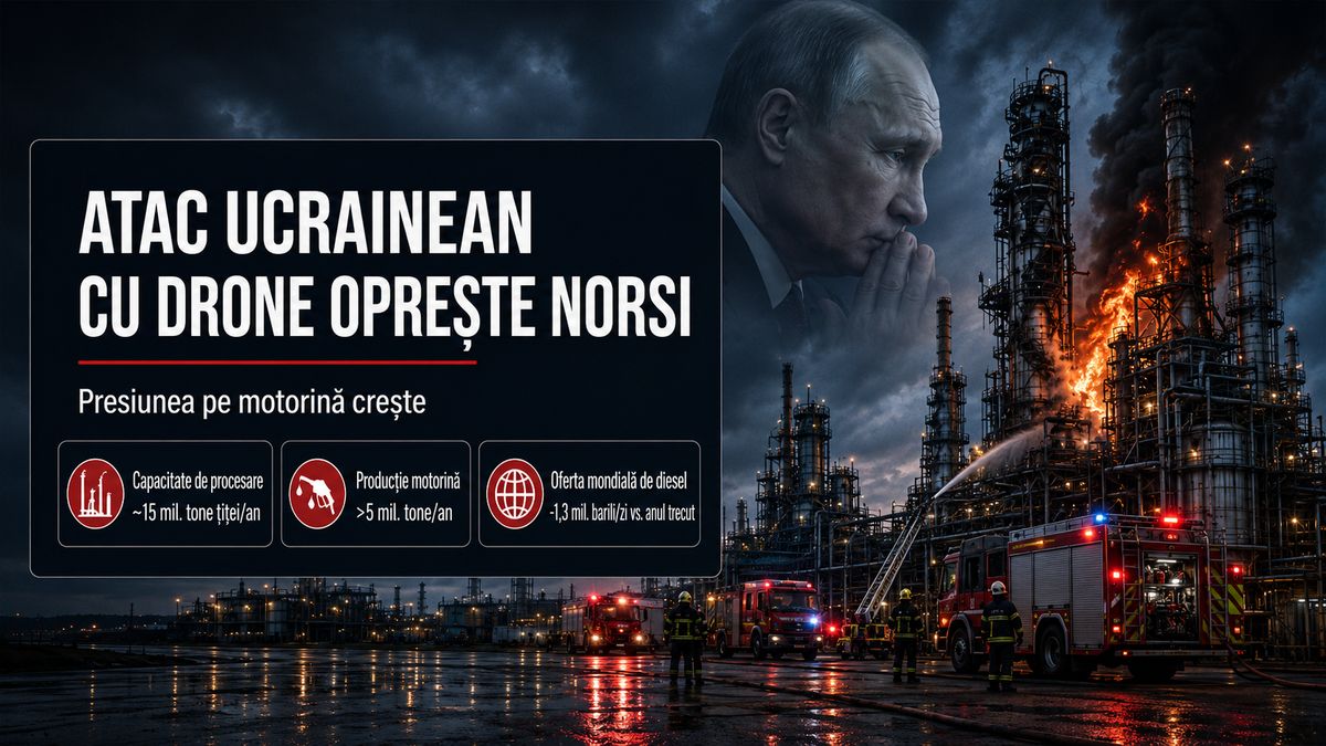 Atac asupra rafinăriei NORSI: procesarea se oprește, presiunea asupra stocurilor de motorină crește — NRG-IA