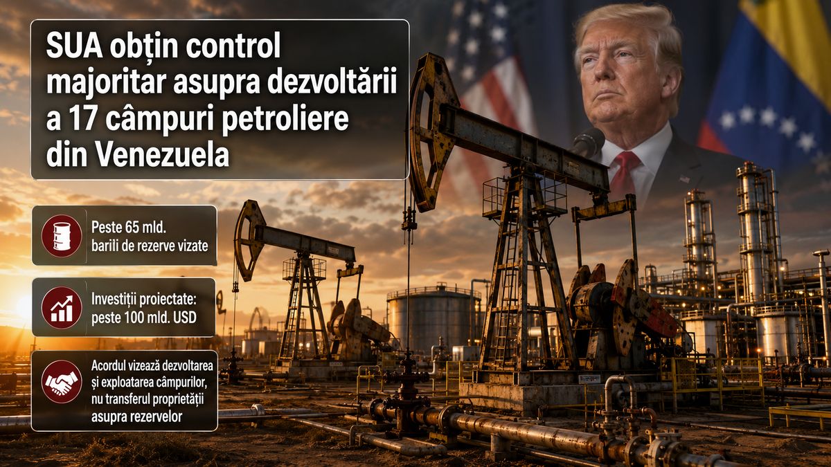 SUA și Venezuela: acord pentru 17 câmpuri cu 65 miliarde de barili și control majoritar american — NRG-IA