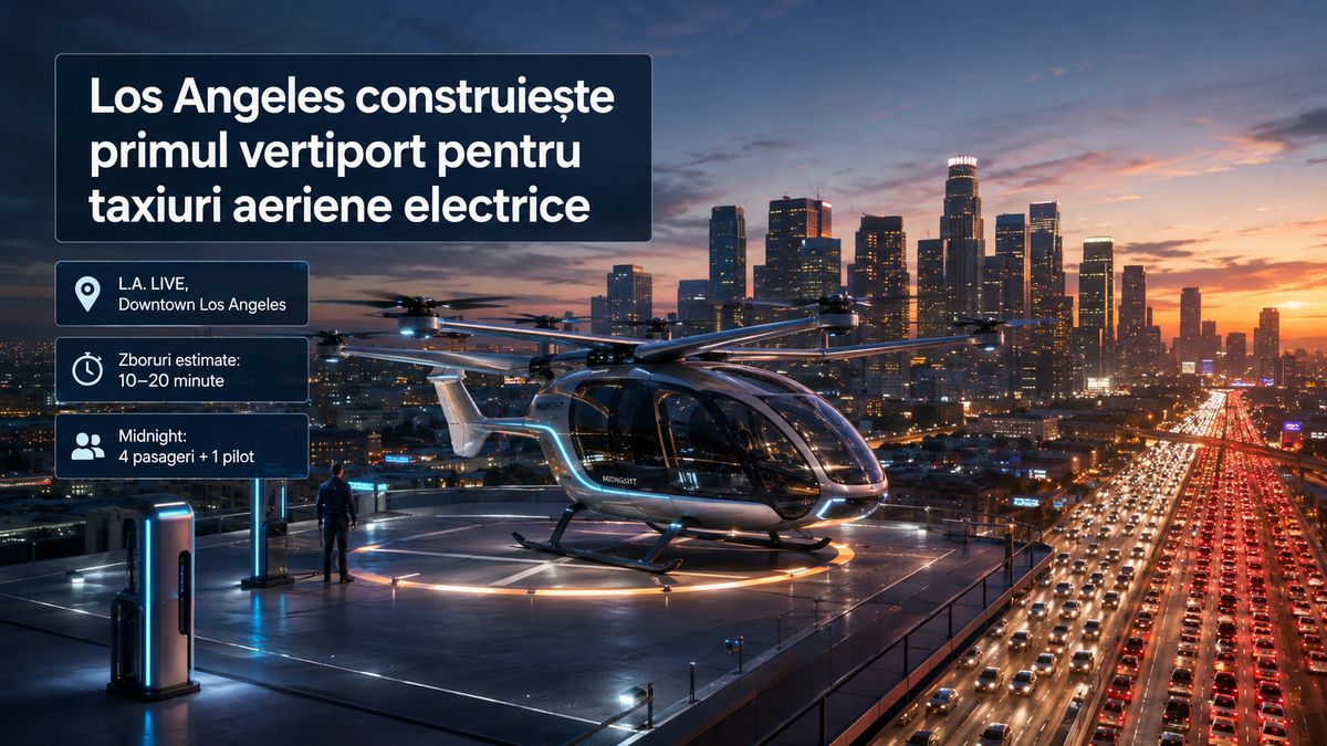 Taxiuri aeriene electrice în Los Angeles: Archer pregătește vertiportul L.A. LIVE pentru LA28 — NRG-IA