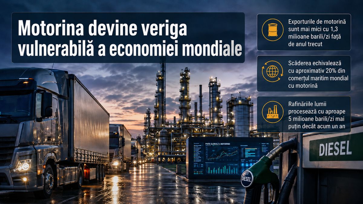 Motorina și rafinarea devin risc sistemic pentru piețele mondiale: exporturile scad cu 1,3 milioane barili/zi — NRG-IA