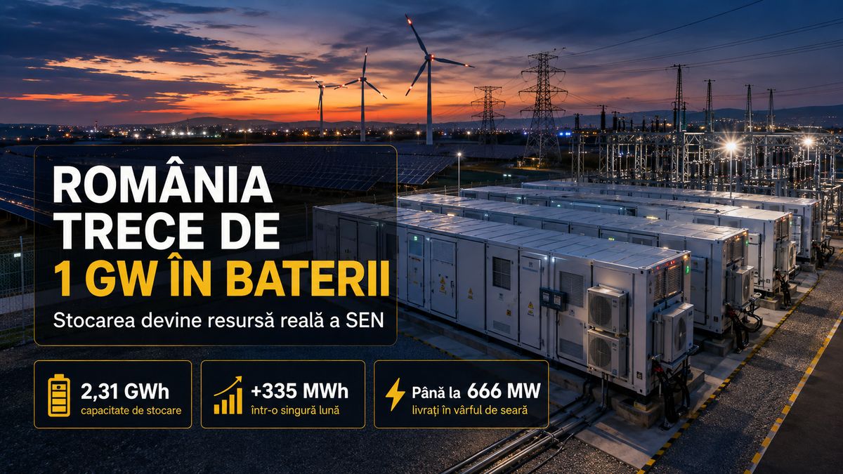 România depășește 1 GW în baterii și ajunge la 2,31 GWh capacitate de stocare — NRG-IA