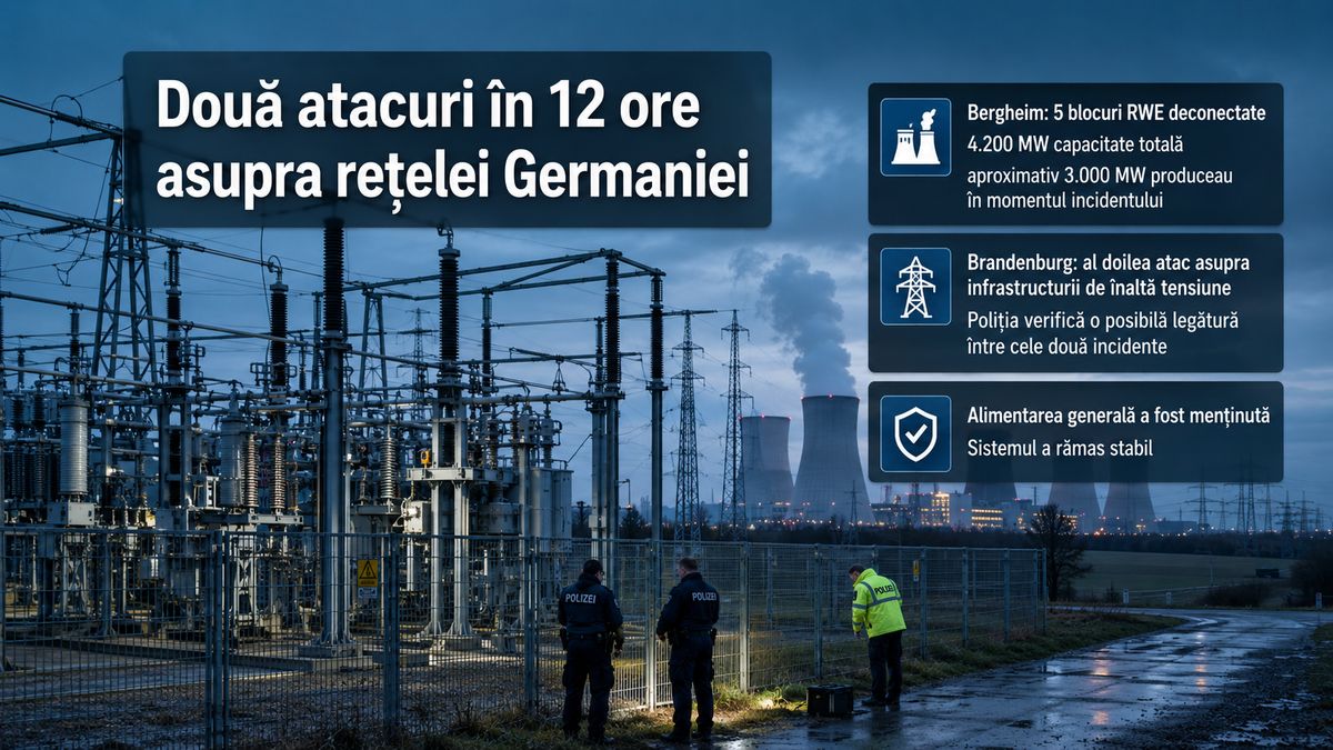 Germania investighează două atacuri asupra rețelei electrice: 4,2 GW de capacitate RWE deconectată la Bergheim — NRG-IA