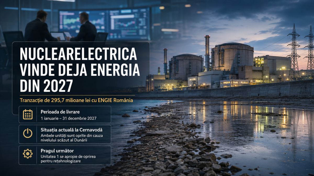 Nuclearelectrica vinde energie pentru 2027 către ENGIE într-o tranzacție de 295,7 milioane lei — NRG-IA