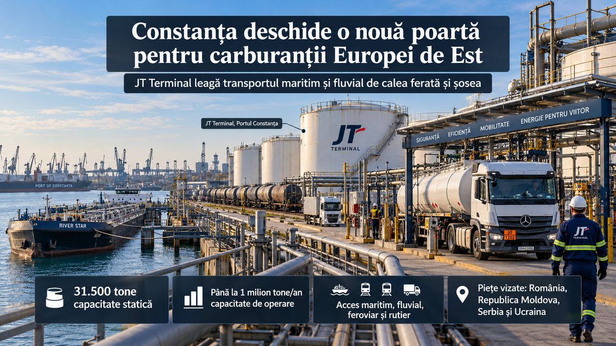 JT Terminal Constanța: 31.500 tone stocare și până la 1 milion tone produse petroliere pe an — NRG-IA