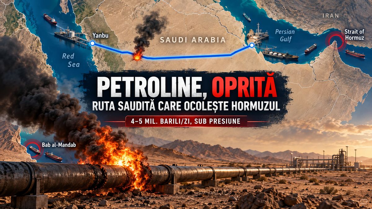 Petroline oprită după atacuri: ruta saudită de 4–5 milioane bpd care ocolește Hormuzul — NRG-IA