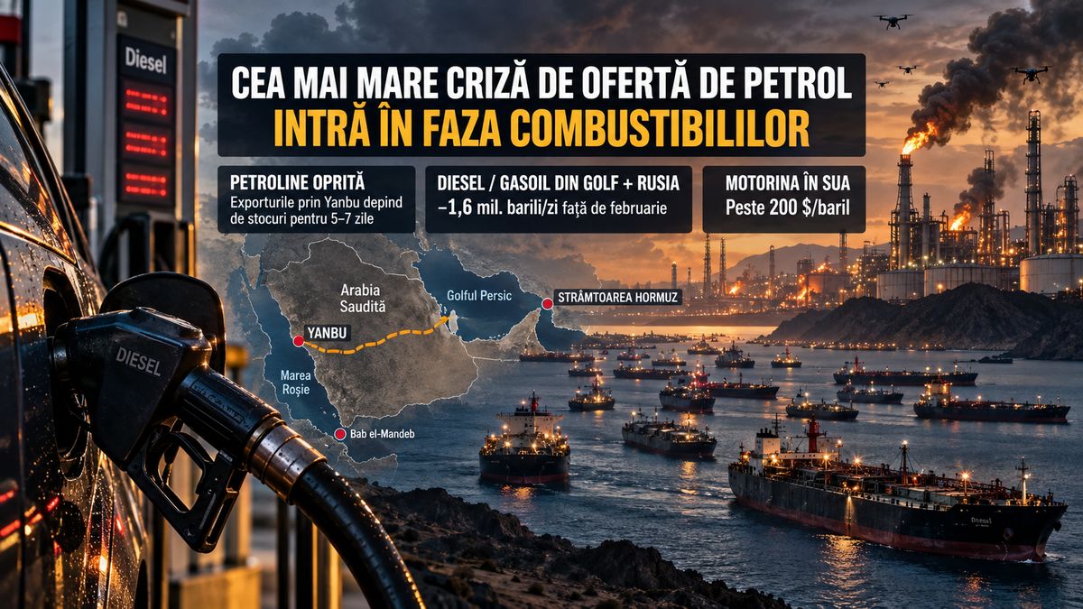 Criza petrolului din 2026: Hormuz, Petroline și rafinăriile rusești lovesc oferta globală de combustibili — NRG-IA