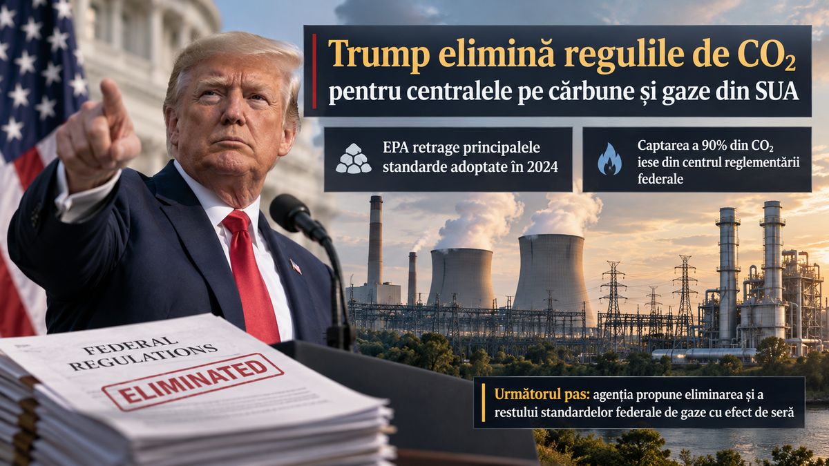 Trump elimină regulile de CO₂ pentru centralele pe cărbune și gaze din SUA — NRG-IA