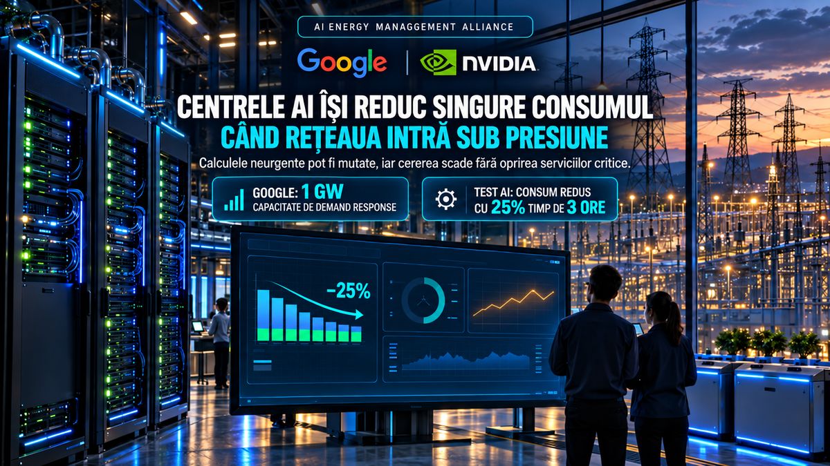 Google și NVIDIA lansează AI Energy Management Alliance: centrele de date devin consumatori flexibili ai rețelei — NRG-IA
