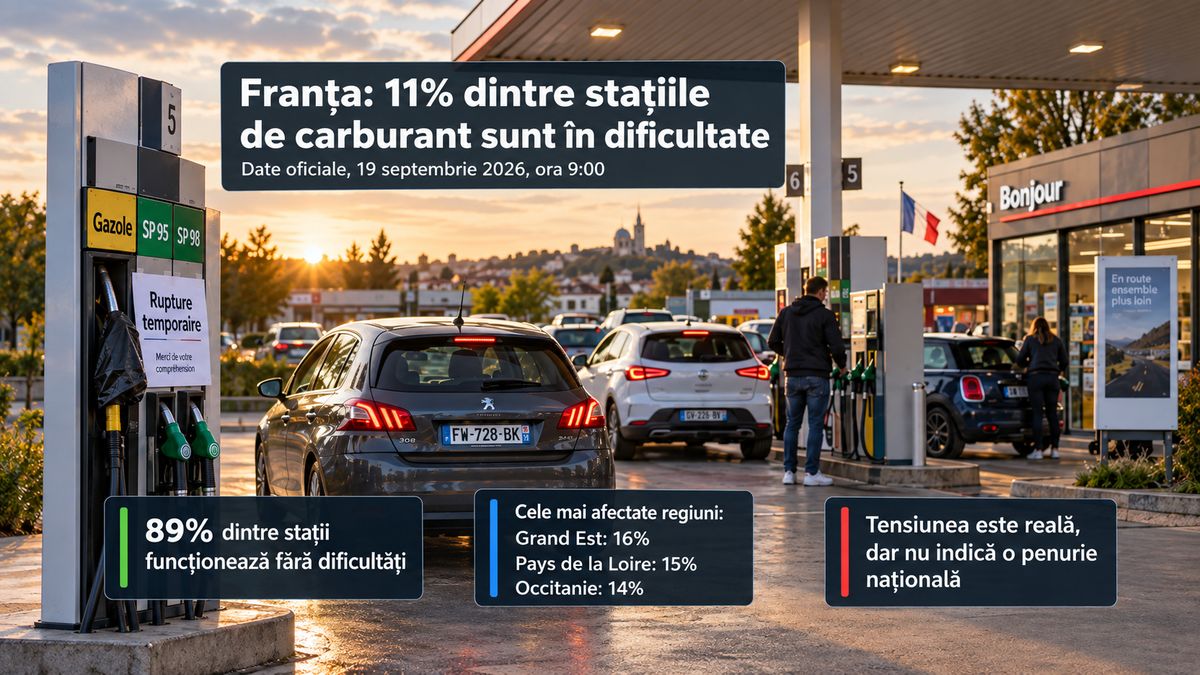 Franța: 11% dintre stațiile-service au probleme de aprovizionare cu benzină sau motorină — NRG-IA