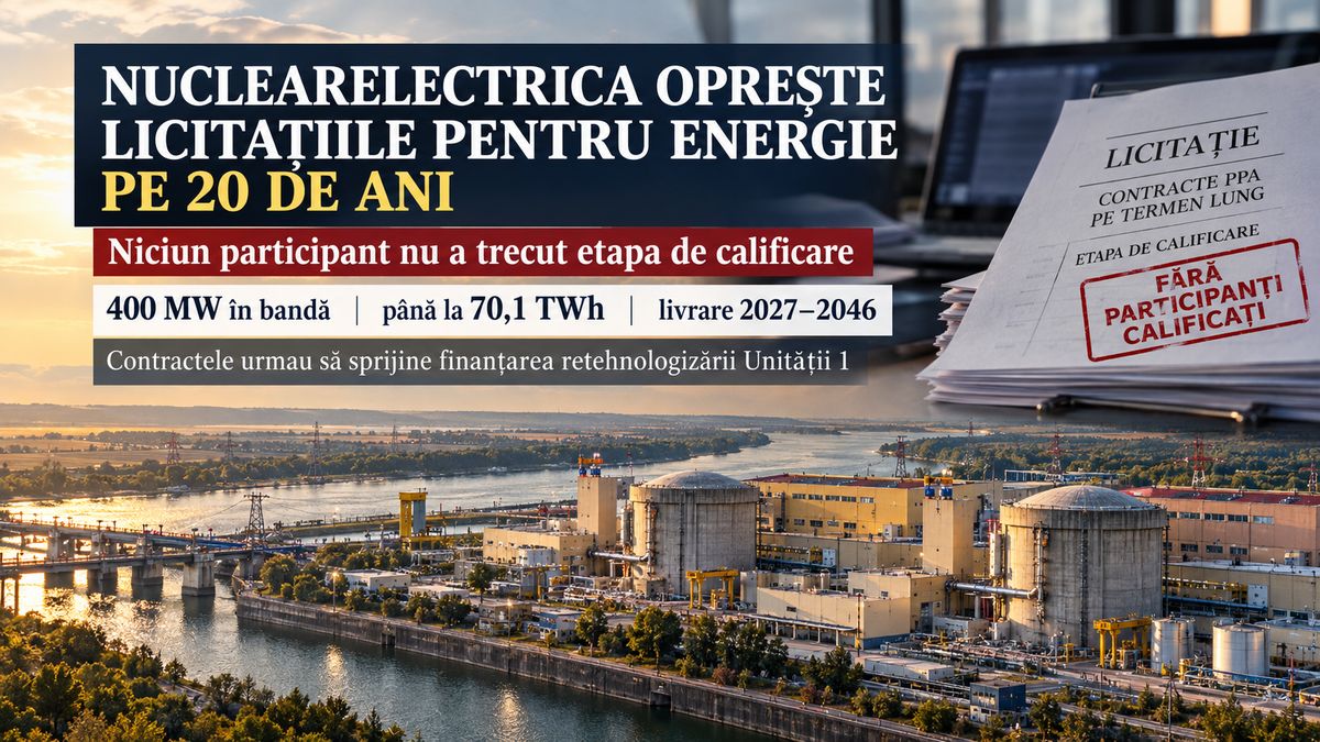 Nuclearelectrica oprește licitațiile PPA pe 20 de ani pentru până la 70,1 TWh de energie — NRG-IA