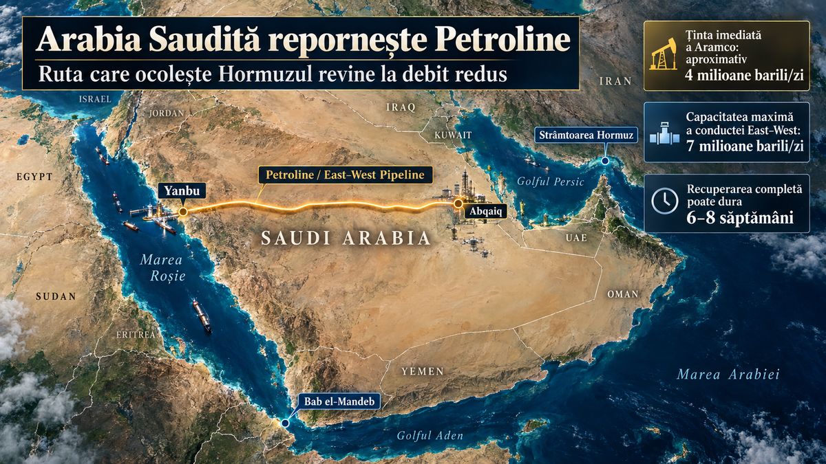 Arabia Saudită repornește Petroline: ruta de 7 milioane barili/zi care ocolește Hormuzul — NRG-IA