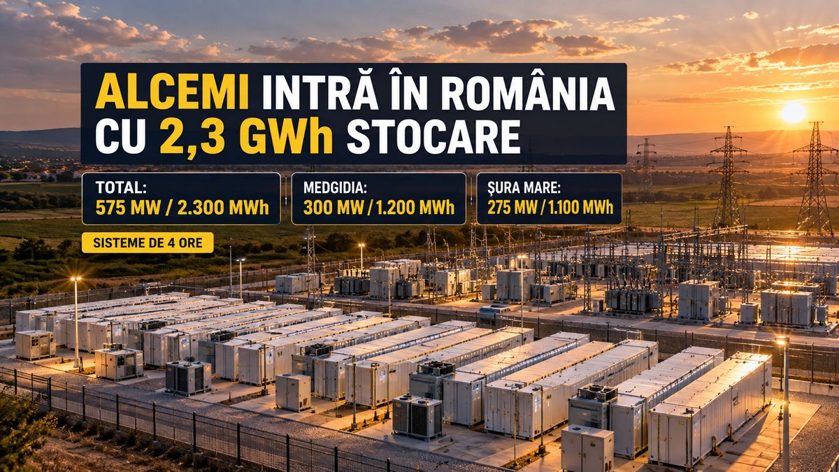 Stocare baterii: Alcemi aduce 575 MW în România — NRG-IA