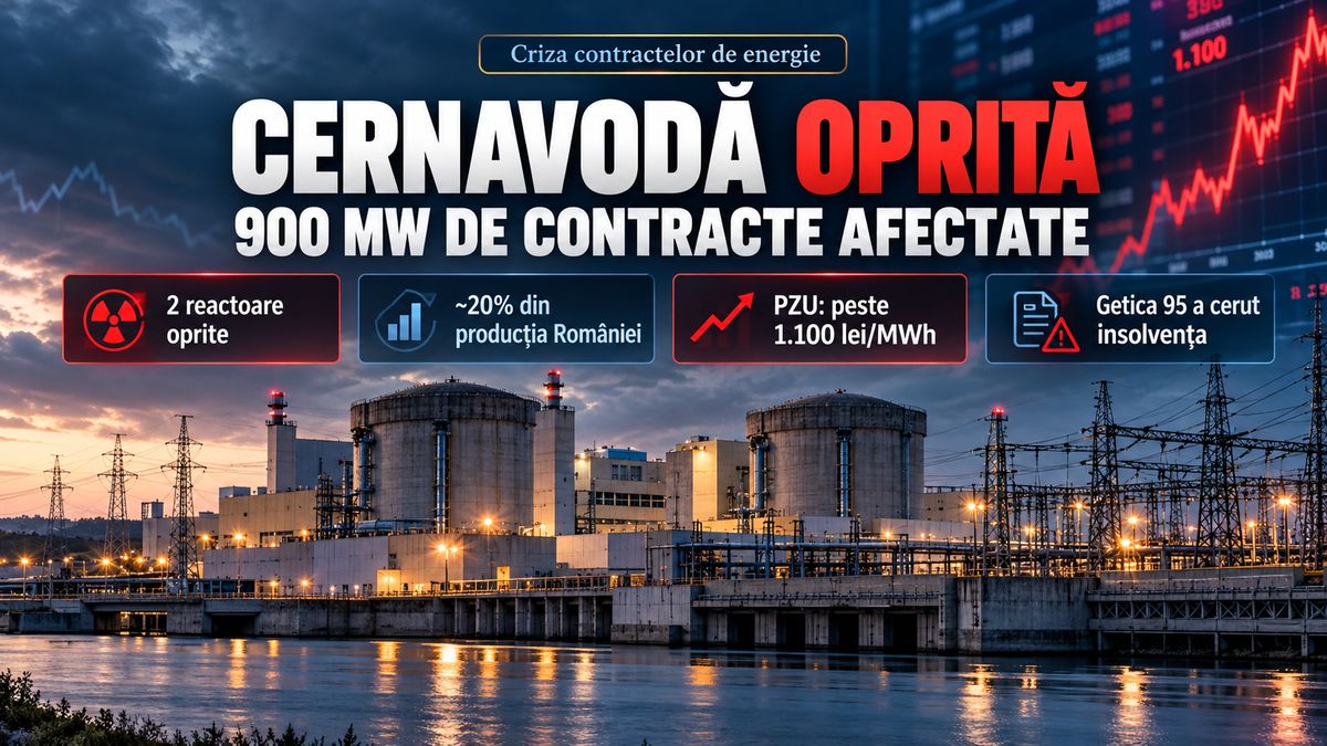 Cernavodă oprită: 900 MW de contracte afectate, furnizorii pierd bani — NRG-IA