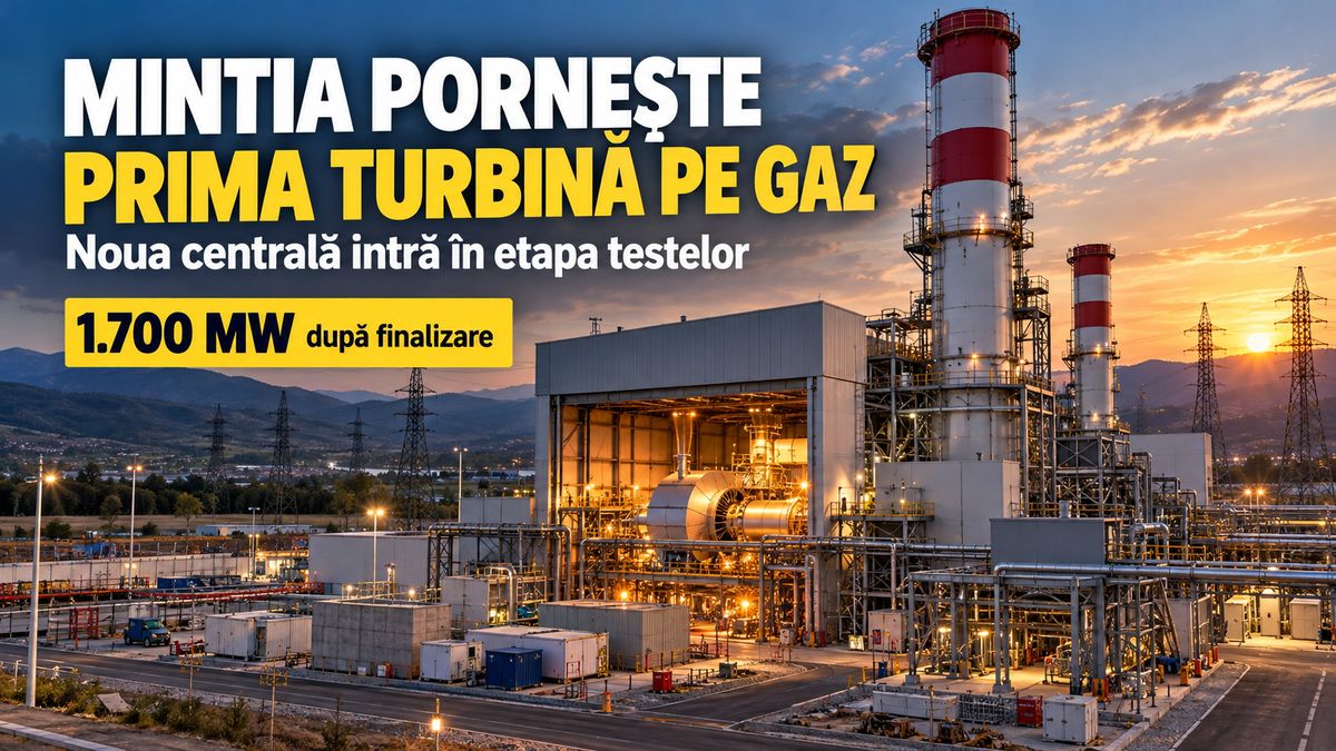 Centrala Mintia: prima turbină pornită, 1.700 MW proiectați — NRG-IA