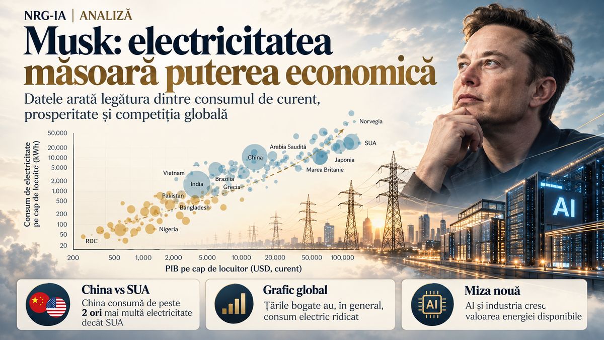 Elon Musk: legătura dintre electricitate și puterea economică. China vs SUA — NRG-IA