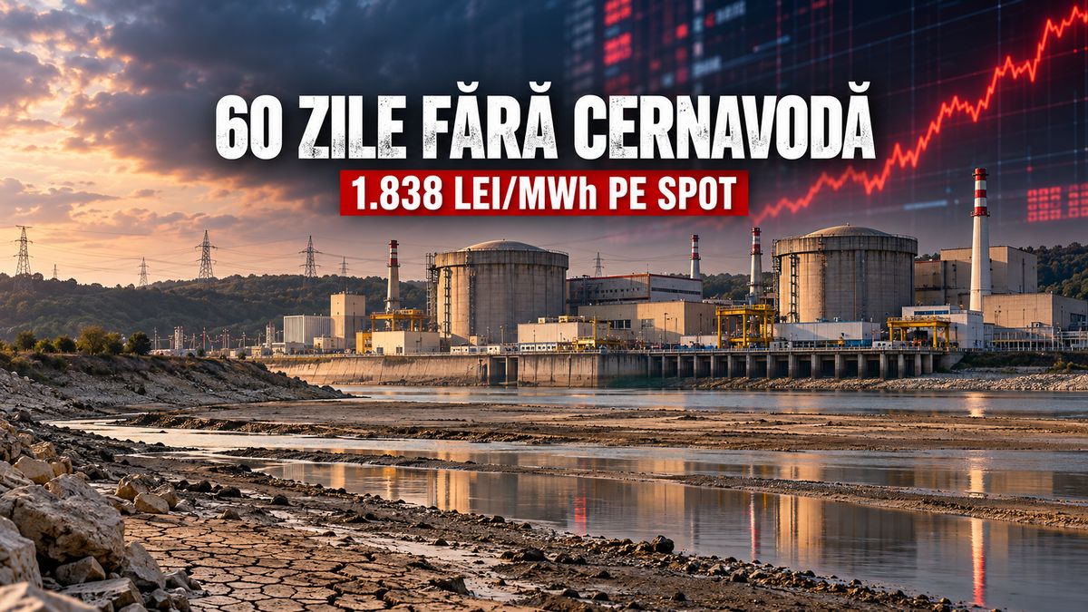 Preț energie PZU 12 octombrie 2026: 1.838 lei/MWh, Cernavodă oprită — NRG-IA