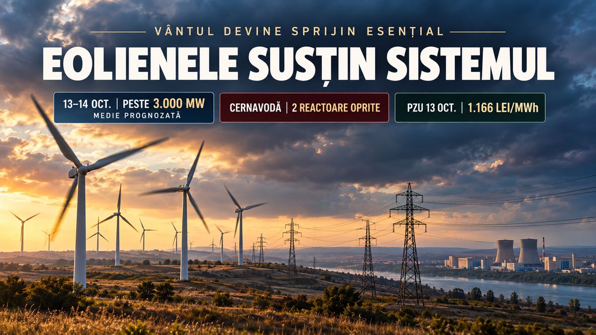 Eolienele pot depăși 3.000 MW cu Cernavodă oprită | România — NRG-IA