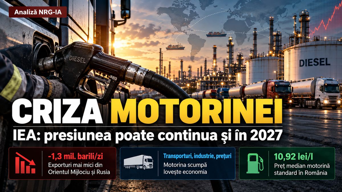 Criza motorinei poate continua în 2027: avertismentul IEA și efectele pentru România — NRG-IA
