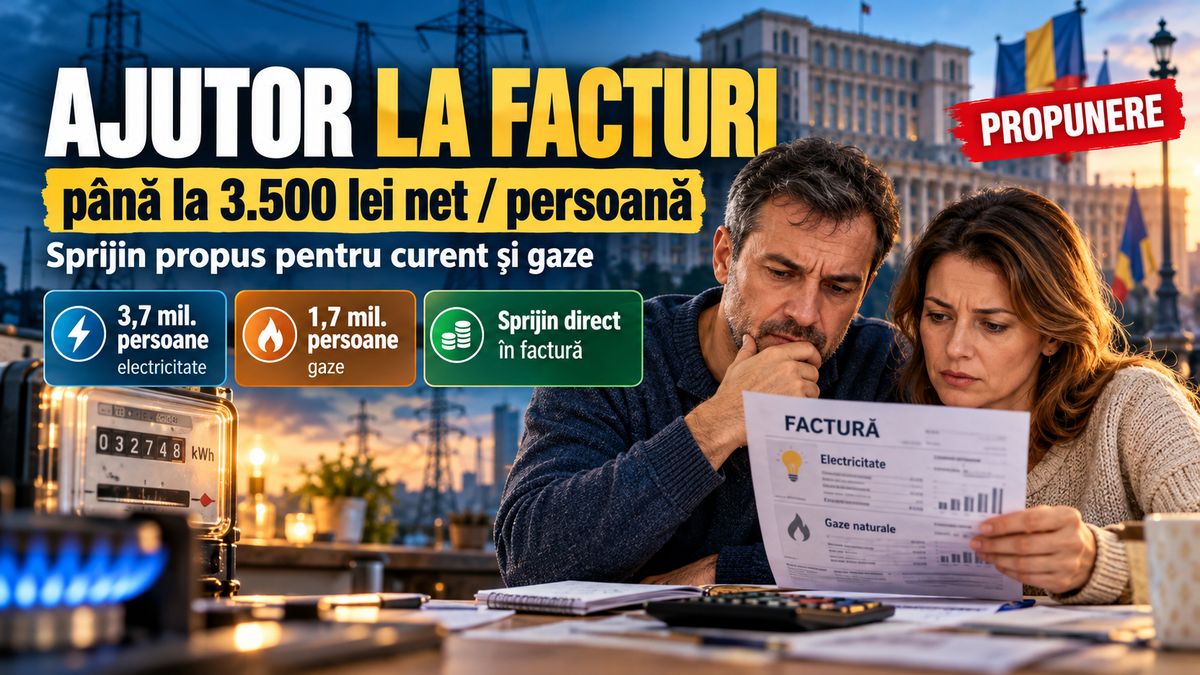 Ajutor facturi curent și gaze 2026: prag propus de 3.500 lei — NRG-IA