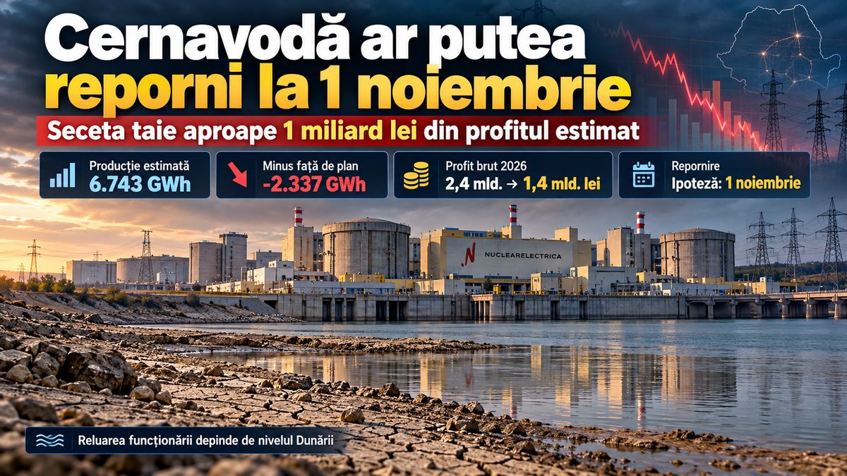 Cernavodă ar putea reporni la 1 noiembrie. Nuclearelectrica reduce profitul brut estimat cu aproape 1 miliard lei — NRG-IA