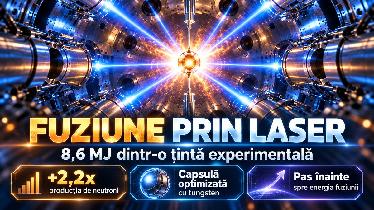 Fuziune nucleară prin laser: o nouă capsulă crește de 2,2 ori producția de neutroni — NRG-IA