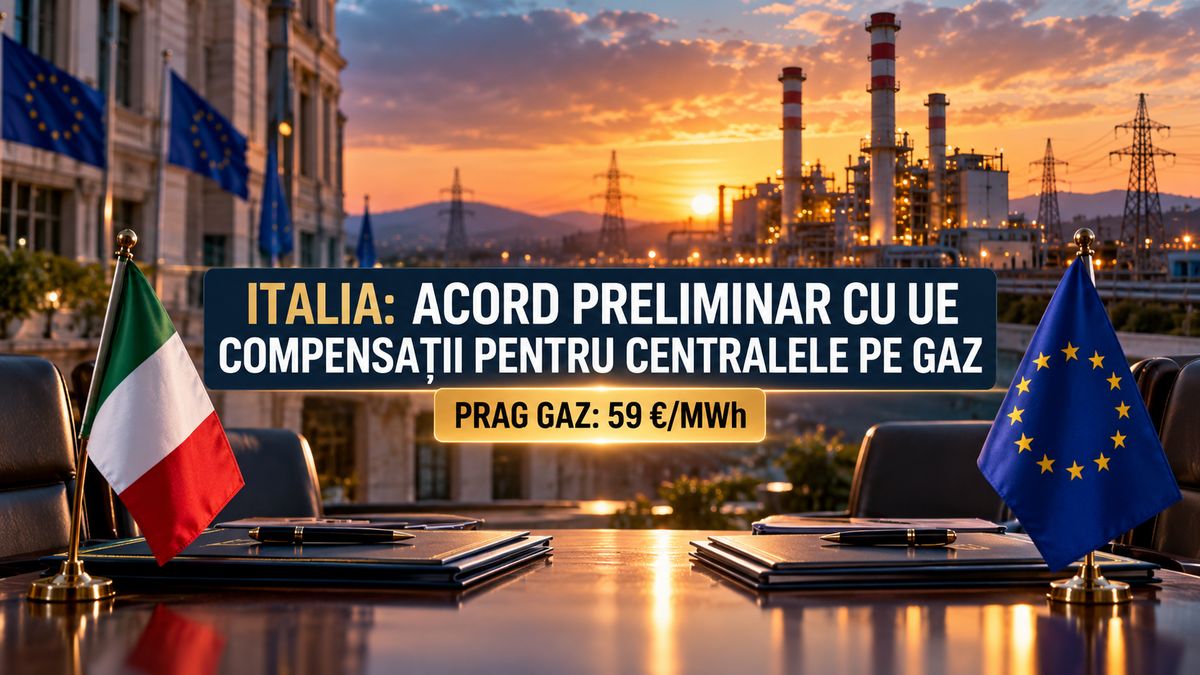 Italia și UE, acord de principiu pentru reducerea prețului electricității. Prag de 59 €/MWh la gaze — NRG-IA