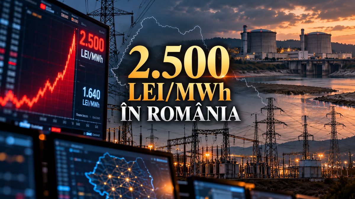 Preț energie electrică 20 octombrie 2026: 2.500 lei/MWh pe PZU, Cernavodă oprită — NRG-IA