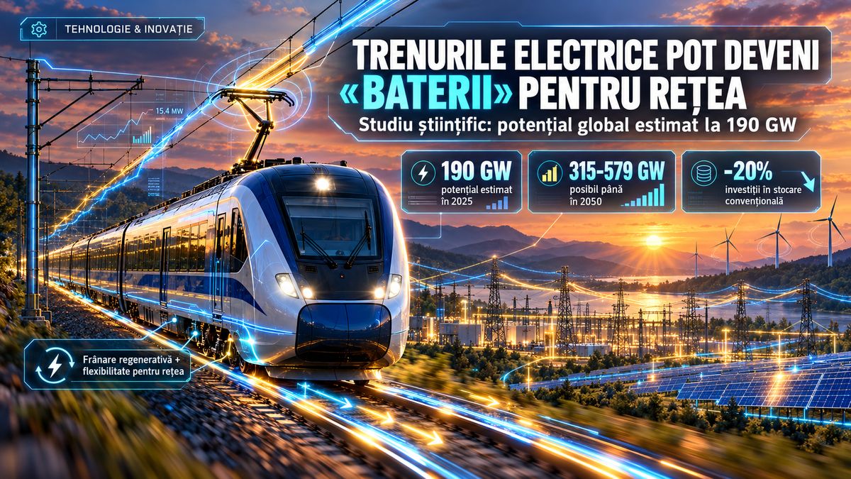 Trenurile electrice ca baterii pentru rețea: potențial de 190 GW — NRG-IA