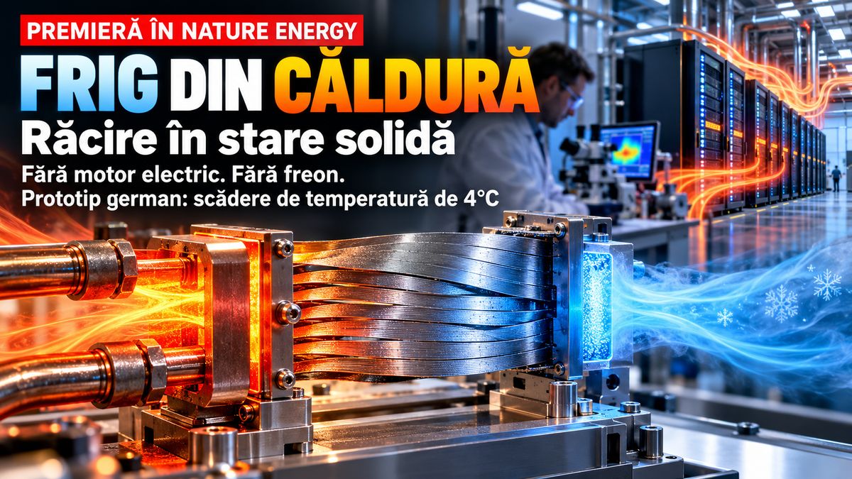 Premieră în Nature Energy: Sistem de răcire în stare solidă acționat direct de căldură, fără motor electric și fără freon — NRG-IA