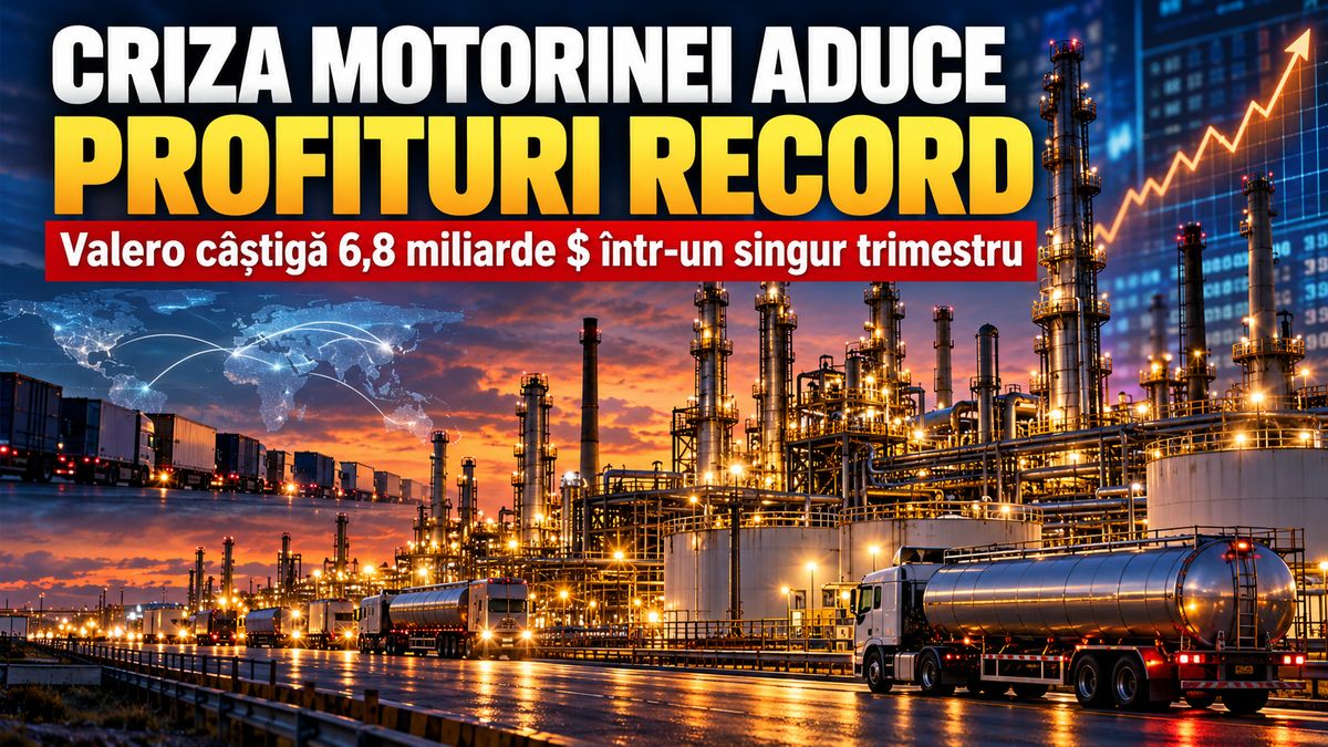 Valero, profit record de 6,8 miliarde $ în T3 2026. Criza motorinei triplează marja de rafinare — NRG-IA