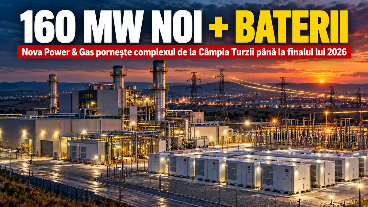 Nova Power & Gas pune în funcțiune centrala pe gaze de 160 MW și bateriile de la Câmpia Turzii până la finalul lui 2026 — NRG-IA