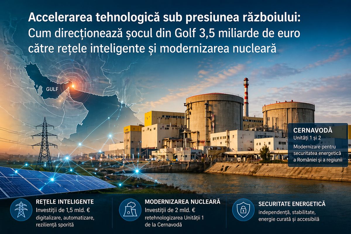 Cernavodă și rețelele inteligente atrag 3,5 miliarde euro sub presiunea șocului din Golf — NRG-IA