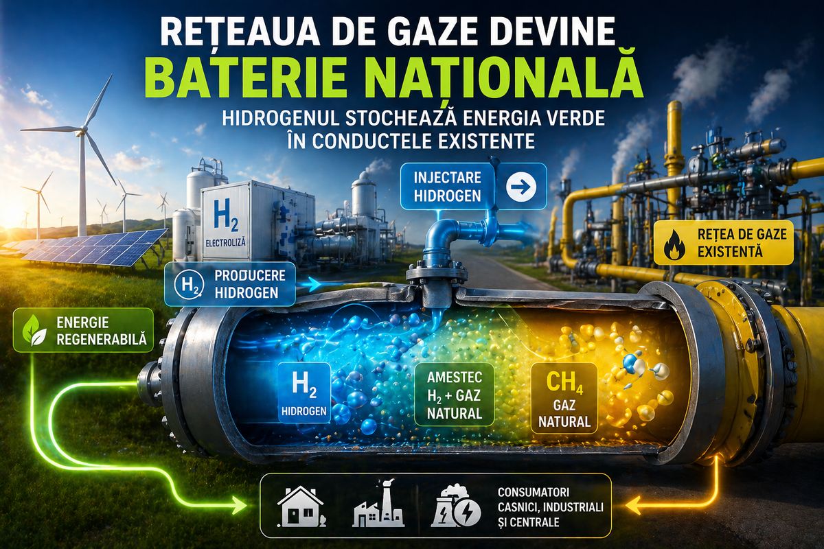 Hidrogenul în rețelele de gaze: cum pot conductele existente să devină stocare pentru energia regenerabilă — NRG-IA