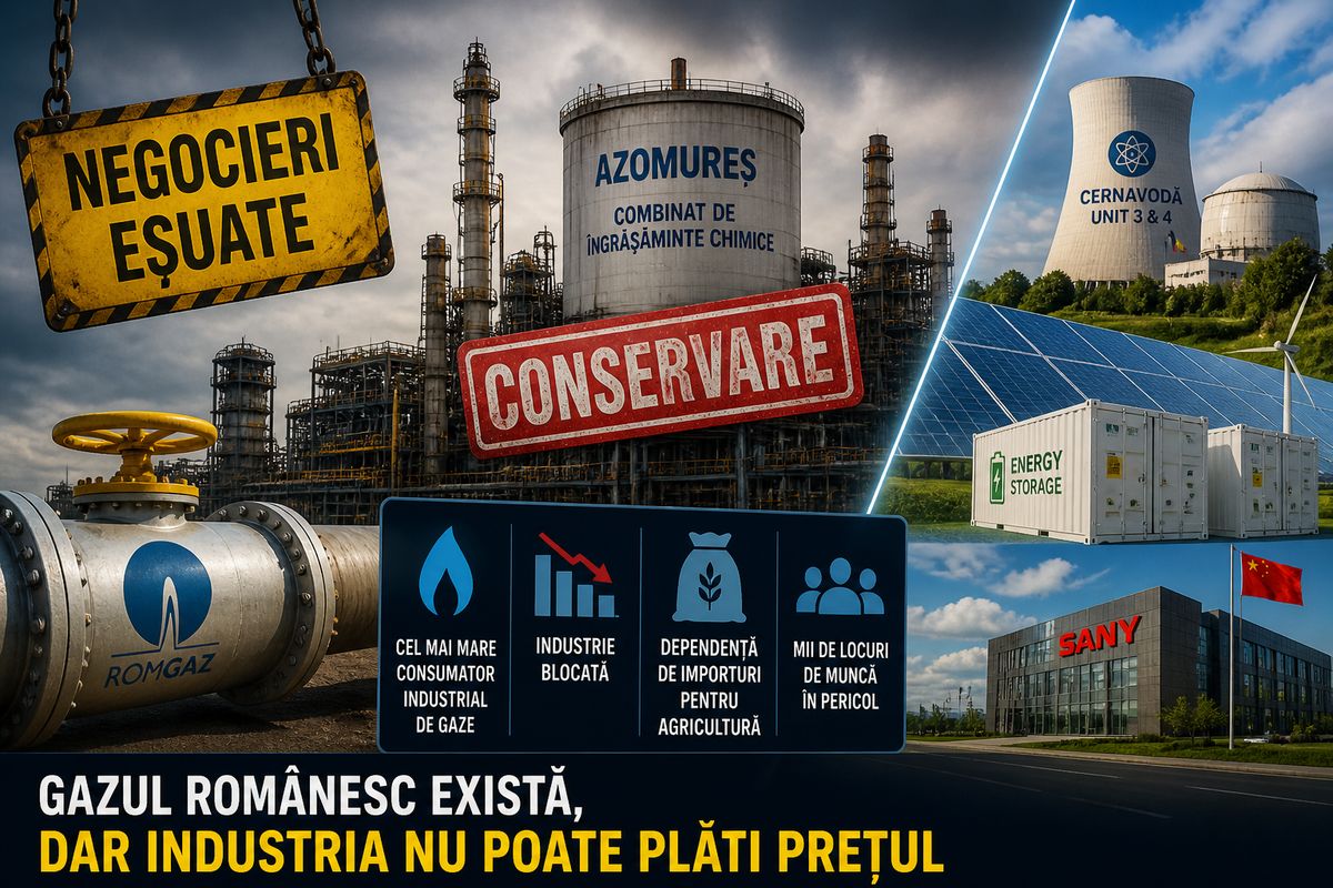 Azomureș rămâne în conservare după eșecul negocierilor cu Romgaz: ce arată blocajul despre piața gazelor din România — NRG-IA