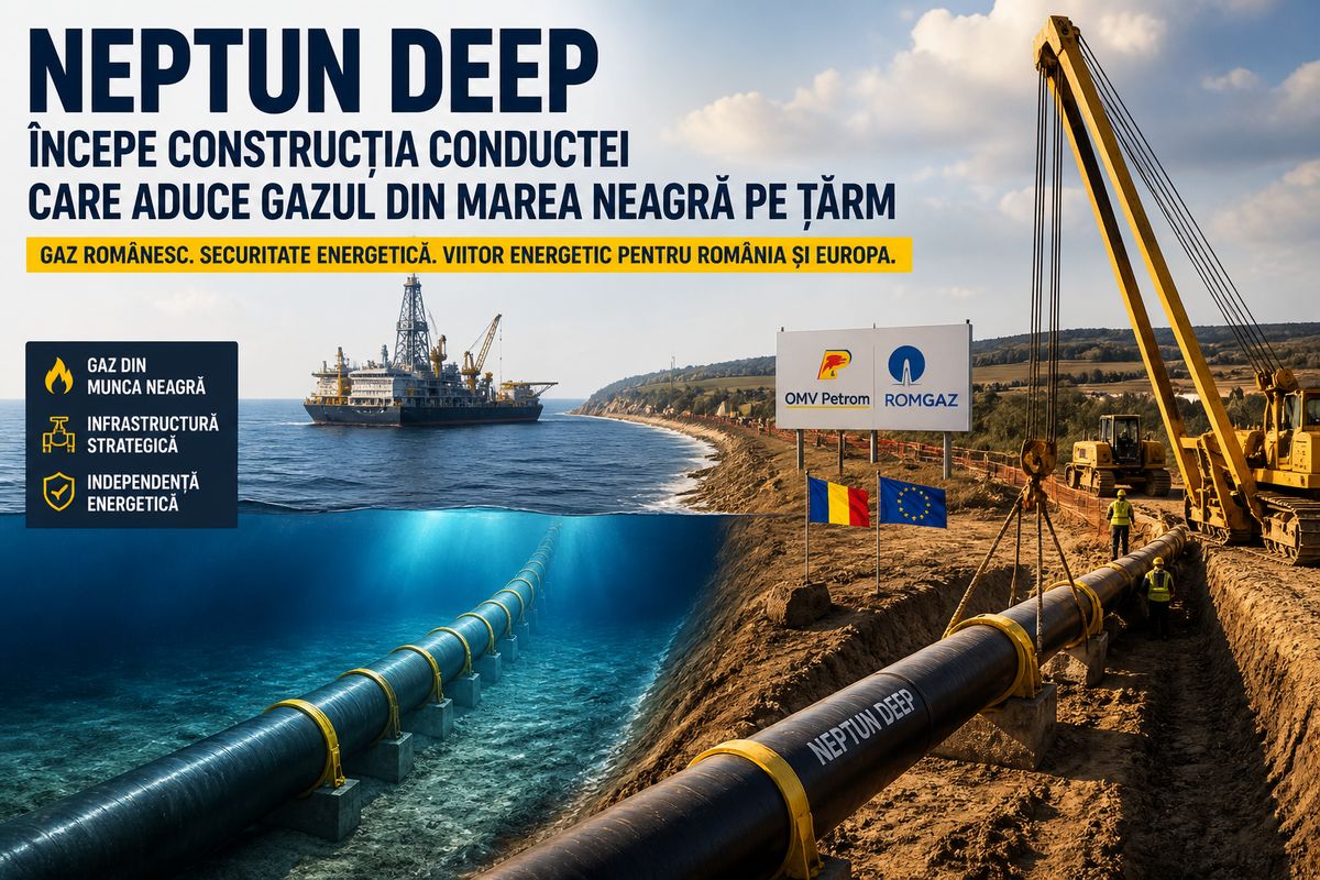 Neptun Deep: începe construcția conductei de gaz din Marea Neagră către țărm – impact pentru România și Europa — NRG-IA
