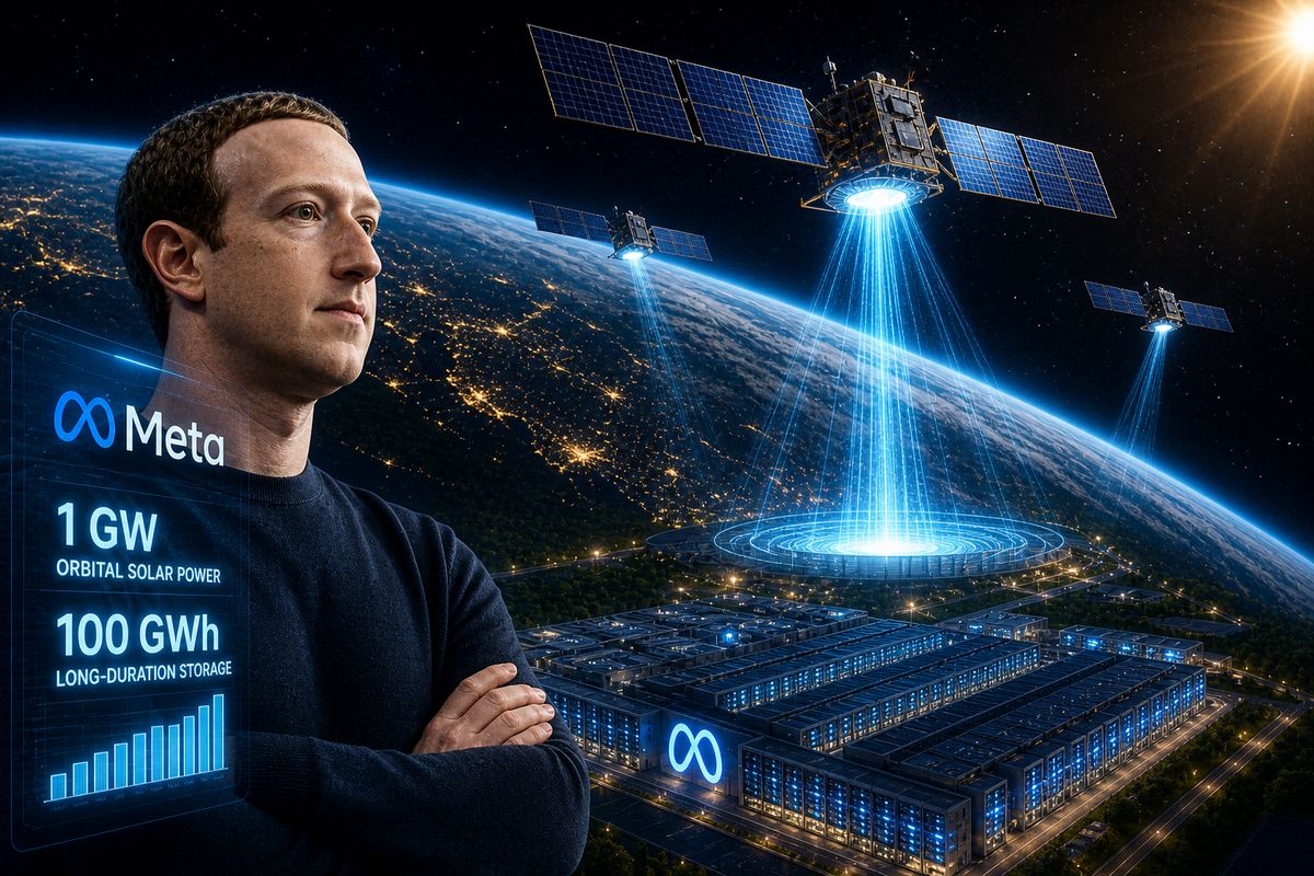 Meta explorează energia solară din spațiu și stocarea de 100 GWh pentru centrele de date AI — NRG-IA