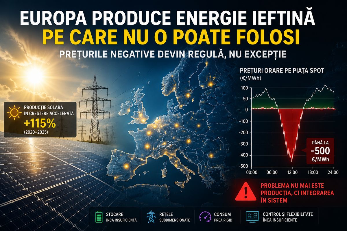 Prețuri negative la energie în Europa: solarul ieftin devine problemă de sistem, iar blackout-ul din Spania arată miza integrării — NRG-IA