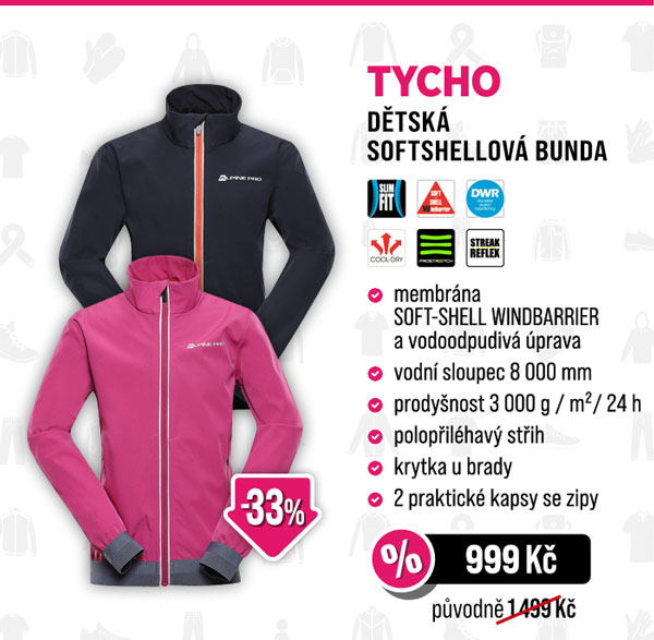 Dětská softshellová bunda TYCHO