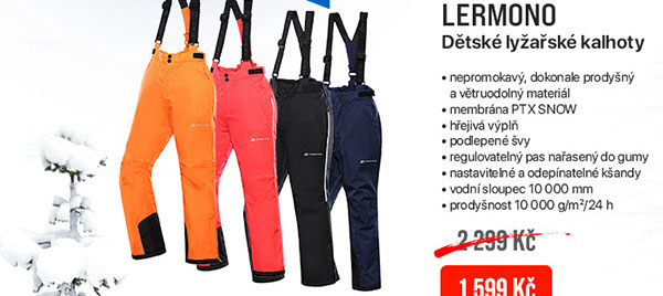 DĚTSKÉ LYŽAŘSKÉ KALHOTY LERMONO