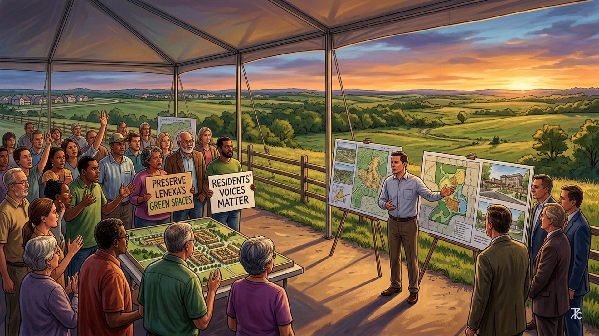 Illustration related to Project that would remake undeveloped tract in western Lenexa advances over residents’ concerns