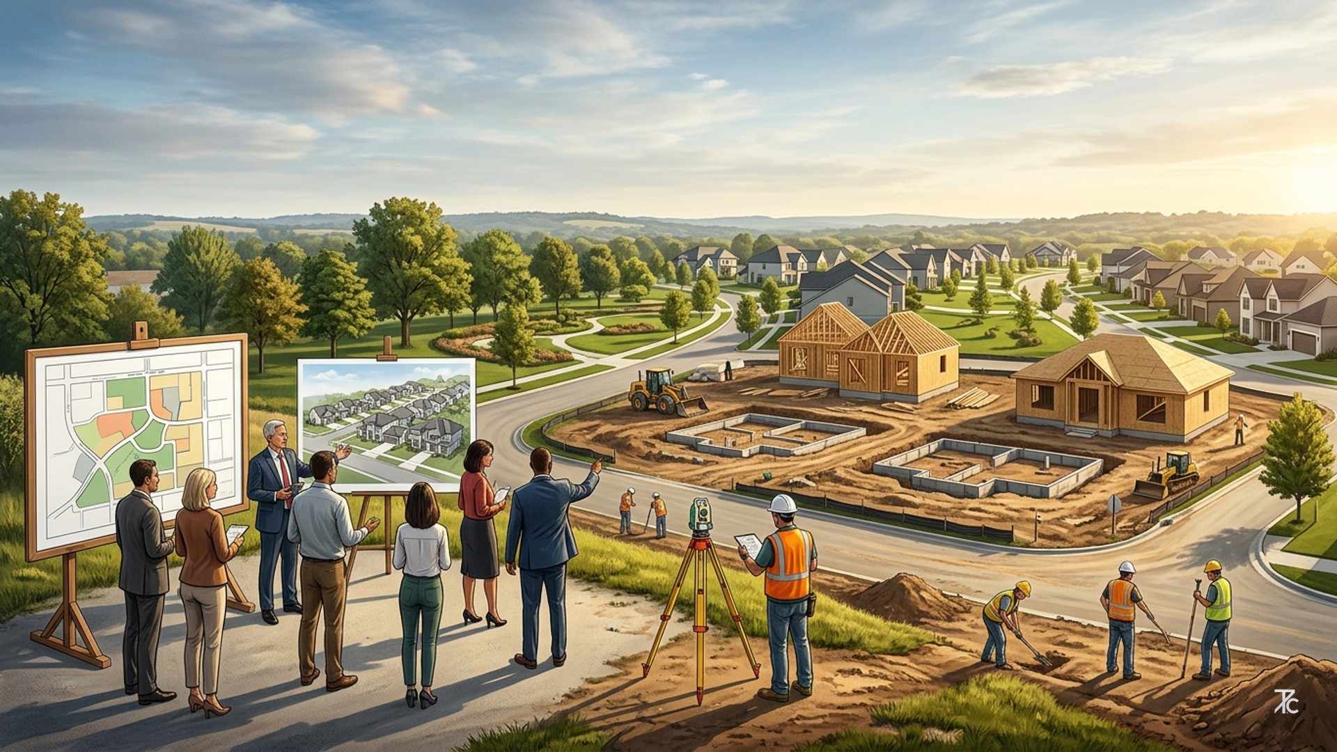 Illustration related to Plan for Lenexa residential project swaps out duplexes for homes